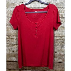 OLD NAVY SCOOP NECK RIBBED STRETCH CASUAL CLASSIC EVERYDAY WEAR TOP SIZE LARGE